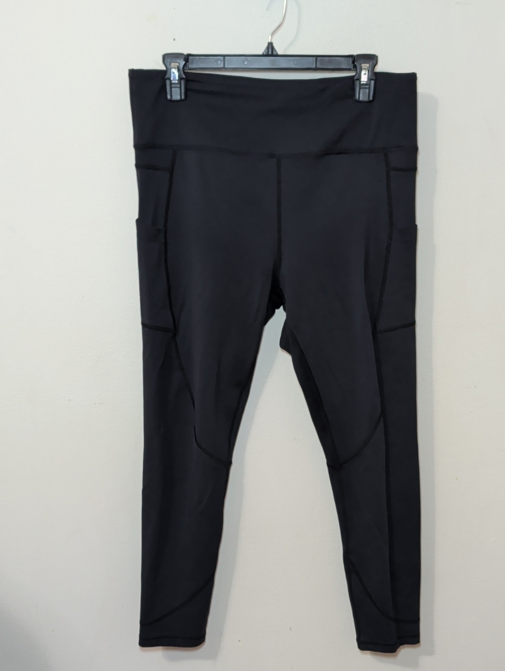 Zyia Black Light N Tight Pocket Leggings Gym Workout Full Length Women's Size 12